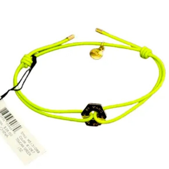 NWT Marc by Marc Jacobs Bolt Friendship Stretch Bracelet - Toucan Green - Picture 2 of 4
